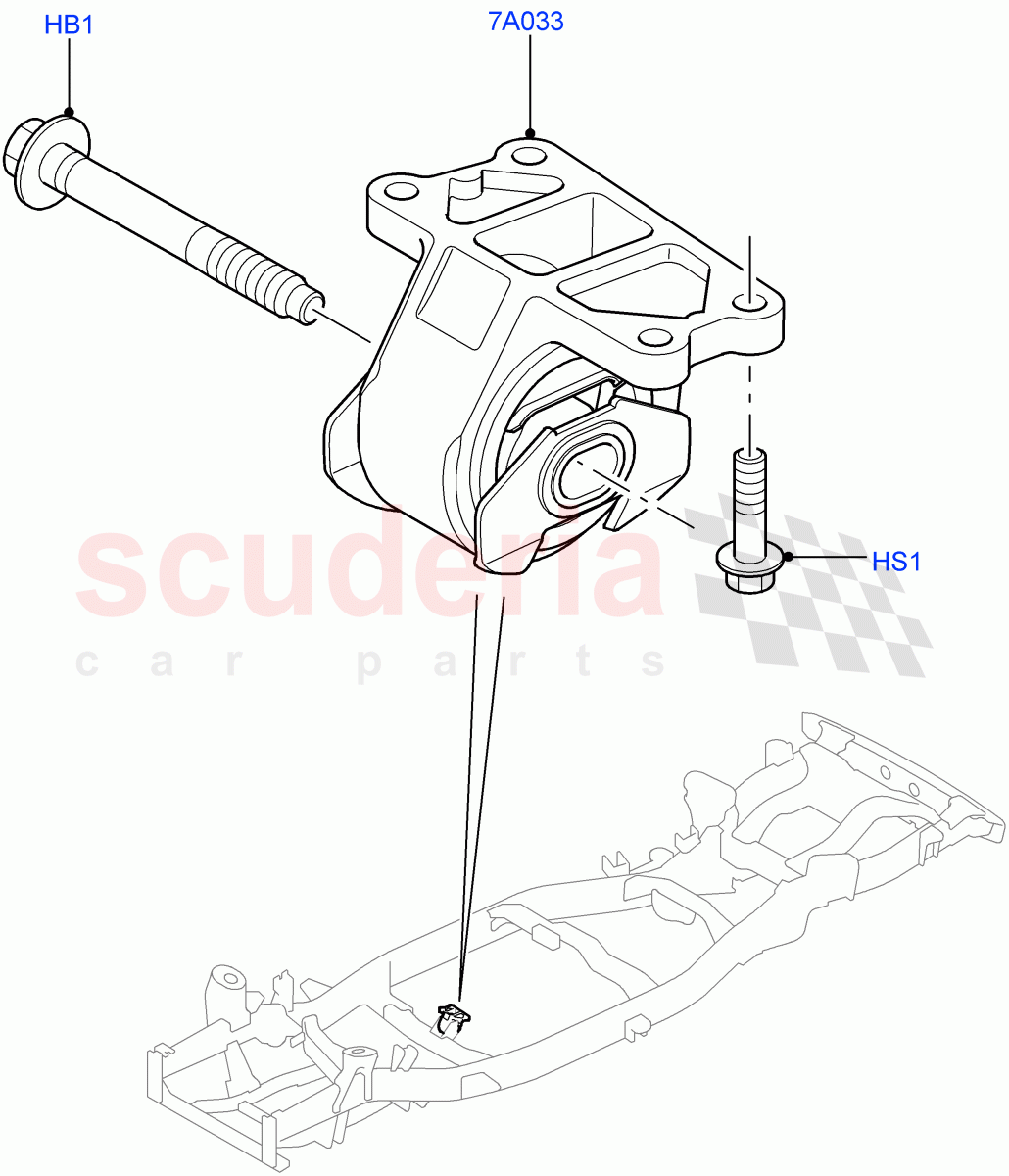 Transmission Mounting ((V) FROMAA000001) of Land Rover Land Rover Range Rover Sport (2010-2013) [5.0 OHC SGDI NA V8 Petrol]