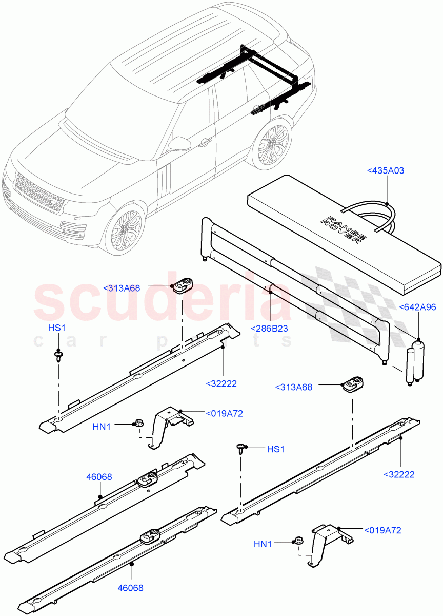 Load Compartment Trim (Floor) (Load Retainer Luggage Rails, Load Retainer Lugg Rail With Ret Kt) of Land Rover Land Rover Range Rover (2012-2021) [2.0 Turbo Petrol GTDI]