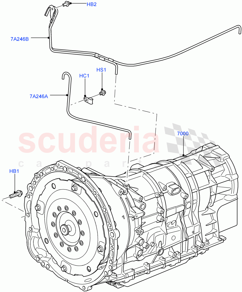 Auto Trans Assy & Speedometer Drive (3.0 V6 Diesel, 6 Speed Auto Transmission ZF 6HP28, 5.0L OHC SGDI SC V8 Petrol - AJ133, 5.0L OHC SGDI NA V8 Petrol - AJ133) ((V) FROMAA000001) of Land Rover Land Rover Range Rover Sport (2010-2013) [3.6 V8 32V DOHC EFI Diesel]