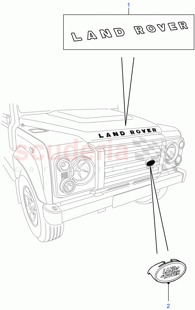 Badges And Decals ((V) FROMDA000001) of Land Rover Land Rover Defender (2007-2016)