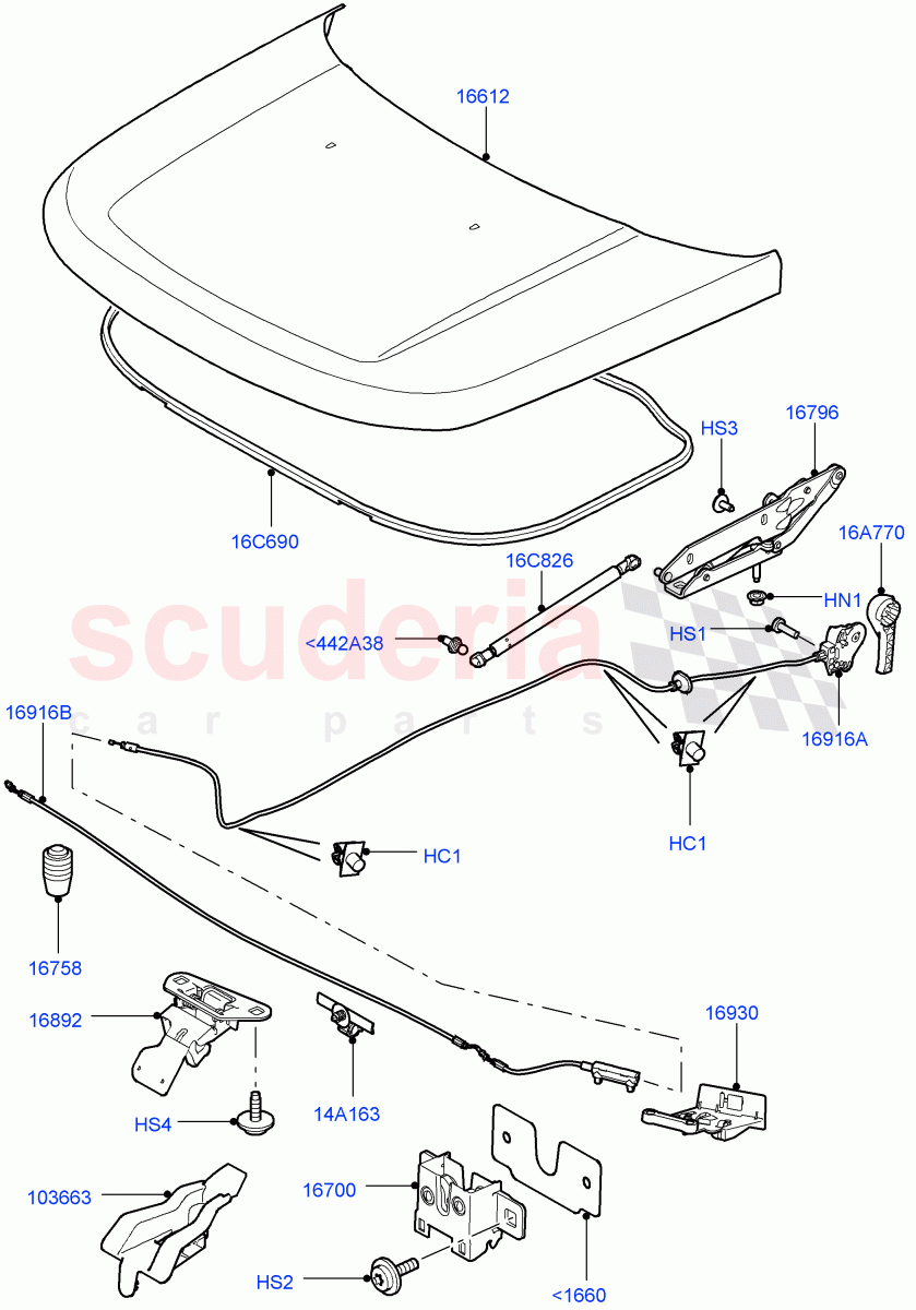 Hood And Related Parts ((V) FROMAA000001) of Land Rover Land Rover Discovery 4 (2010-2016) [5.0 OHC SGDI NA V8 Petrol]