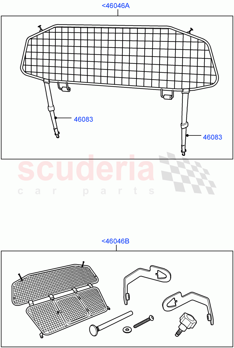 Dog Guard/Partition (Accessory) (Less Armoured) ((V) FROMAA000001) of Land Rover Land Rover Range Rover (2010-2012) [5.0 OHC SGDI SC V8 Petrol]