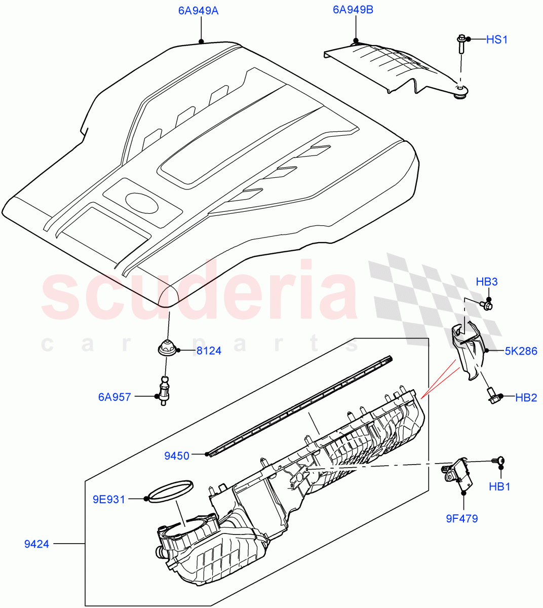 Inlet Manifold (4.4 V8 Turbo Petrol (NC10)) of Land Rover Land Rover Range Rover (2022+) [4.4 V8 Turbo Petrol NC10]