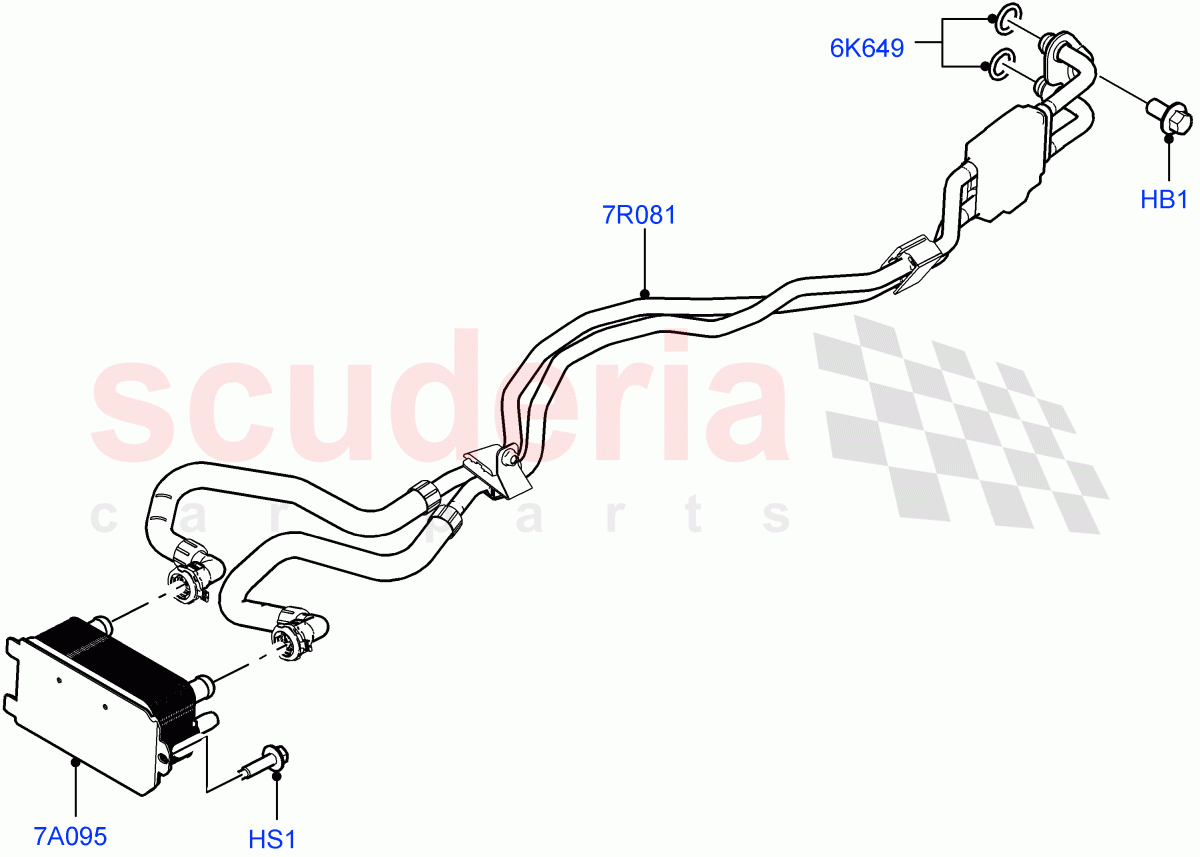 Transmission Cooling Systems(Solihull Plant Build)(2.0L I4 DSL MID DOHC AJ200,8 Speed Auto Trans ZF 8HP45,2.0L I4 DSL HIGH DOHC AJ200)((V)FROMHA000001) of Land Rover Land Rover Discovery 5 (2017+) [3.0 Diesel 24V DOHC TC]