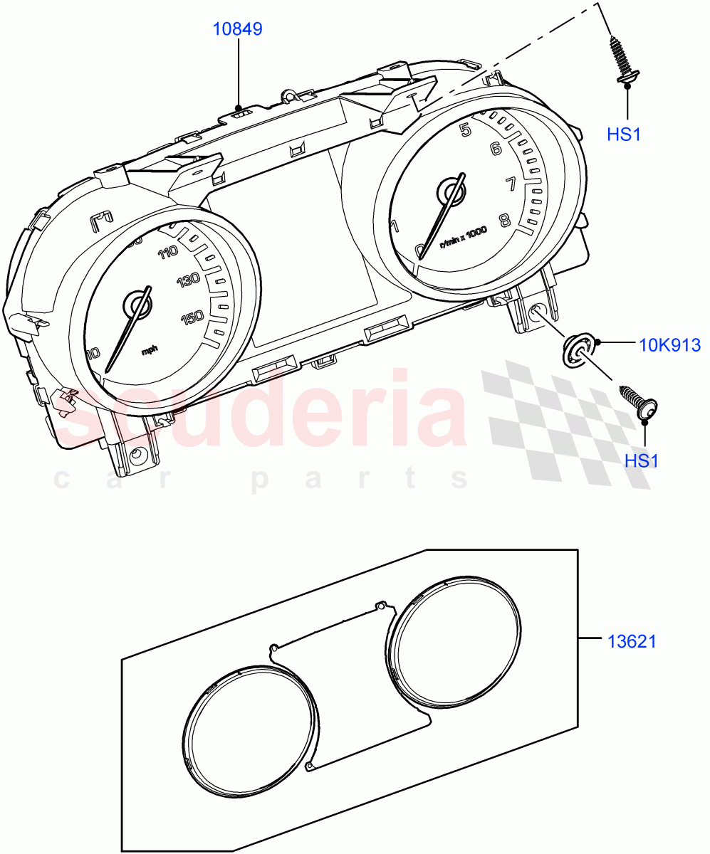 Instrument Cluster(Partial TFT/LCD Instrument Cluster)((V)TOHA999999) of Land Rover Land Rover Range Rover Sport (2014+) [5.0 OHC SGDI SC V8 Petrol]