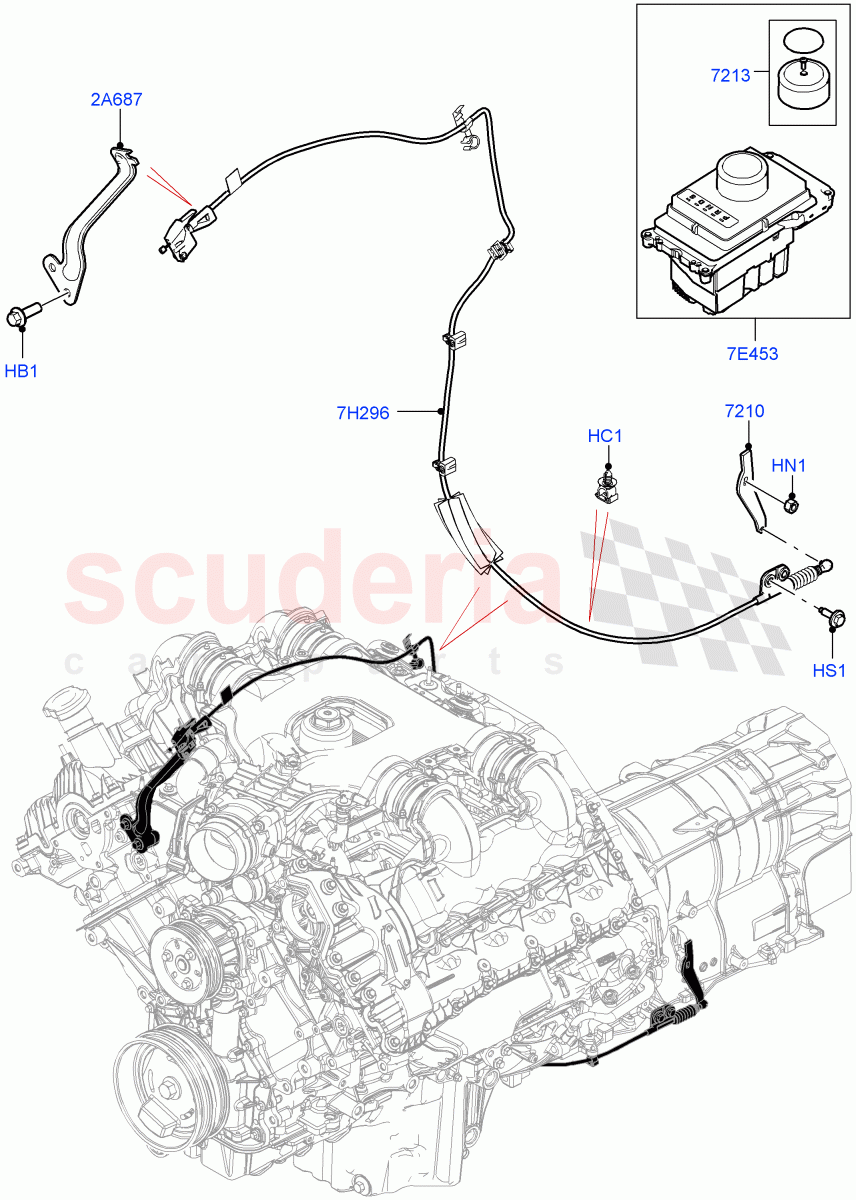 Gear Change-Automatic Transmission(4.4L DOHC DITC V8 Diesel,8 Speed Auto Trans ZF 8HP70 4WD)((V)FROMJA000001) of Land Rover Land Rover Range Rover (2012-2021) [4.4 DOHC Diesel V8 DITC]