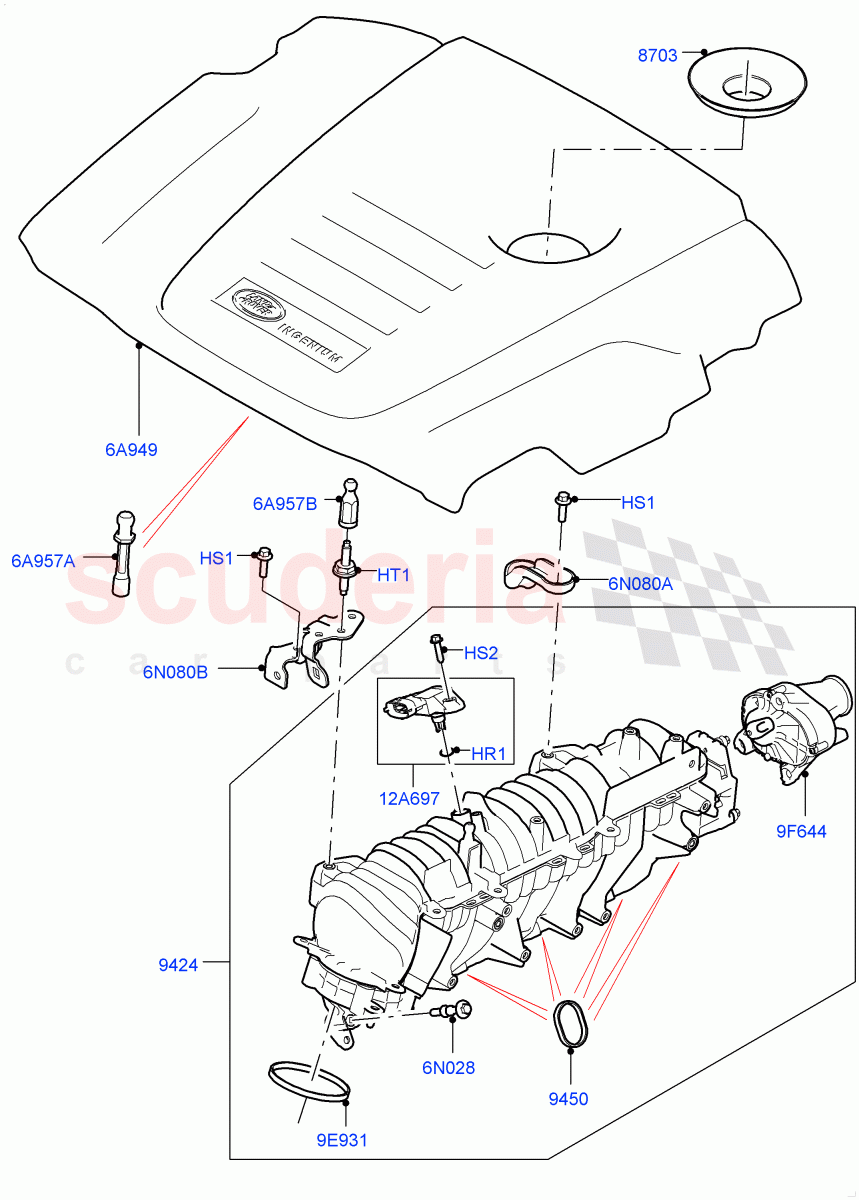 Inlet Manifold(Nitra Plant Build)(2.0L I4 DSL HIGH DOHC AJ200)((V)FROMK2000001) of Land Rover Land Rover Discovery 5 (2017+) [2.0 Turbo Diesel]