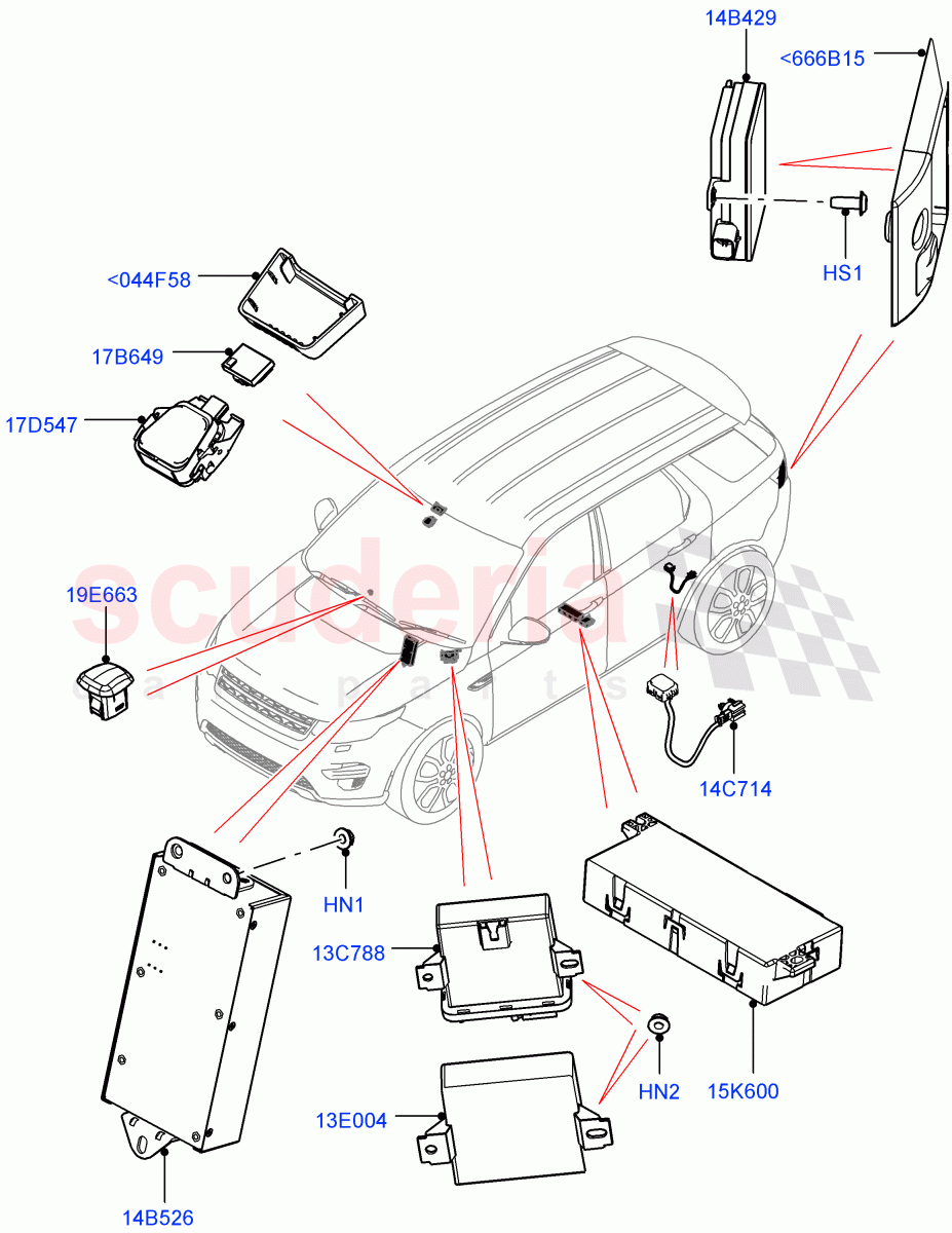 Vehicle Modules And Sensors (Itatiaia (Brazil)) ((V) FROMGT000001) of Land Rover Land Rover Discovery Sport (2015+) [2.0 Turbo Petrol GTDI]