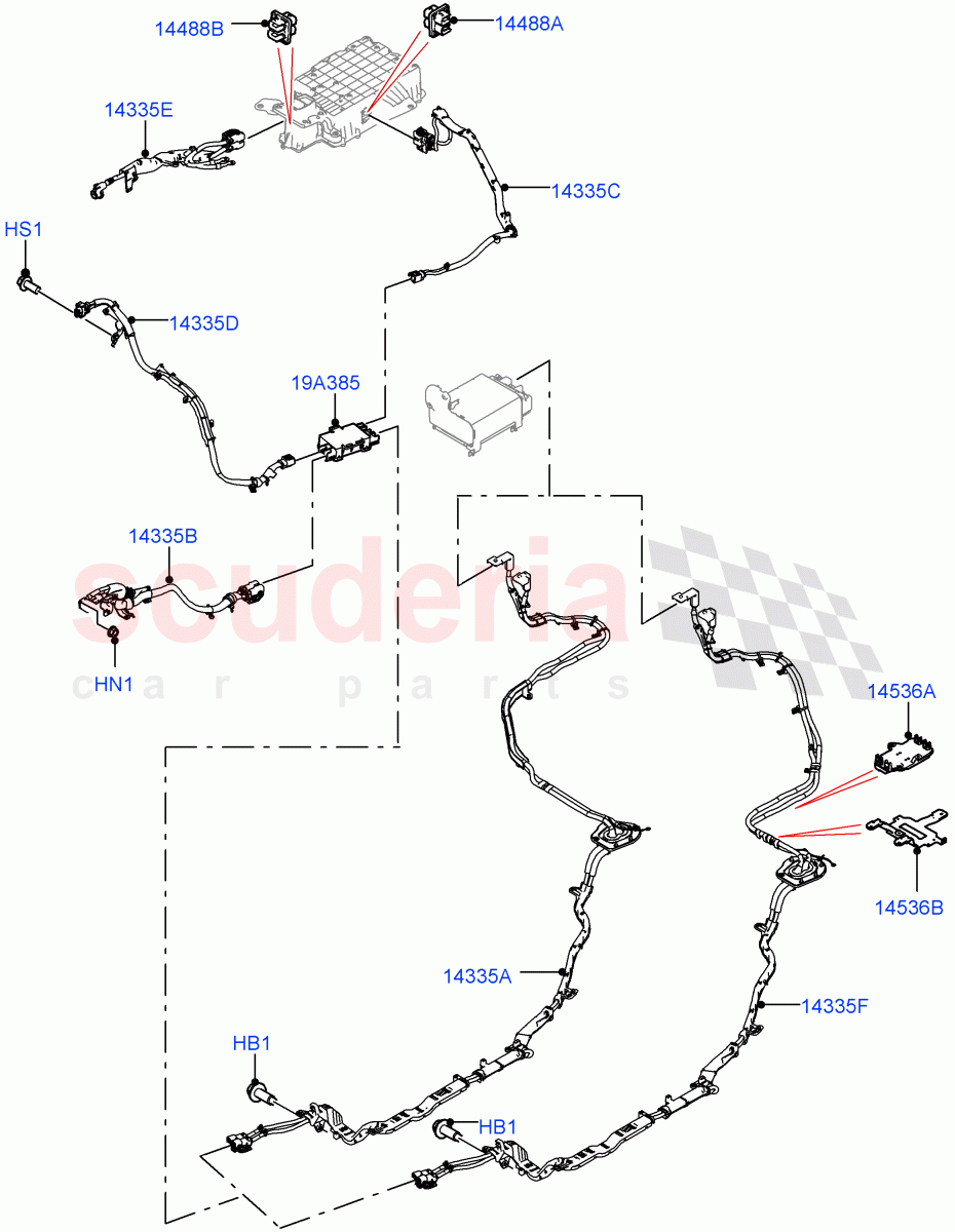 Hybrid Electrical Modules (MHEV Charging Cables and Fixings) (Electric Engine Battery-MHEV) of Land Rover Land Rover Range Rover Sport (2014+) [4.4 DOHC Diesel V8 DITC]