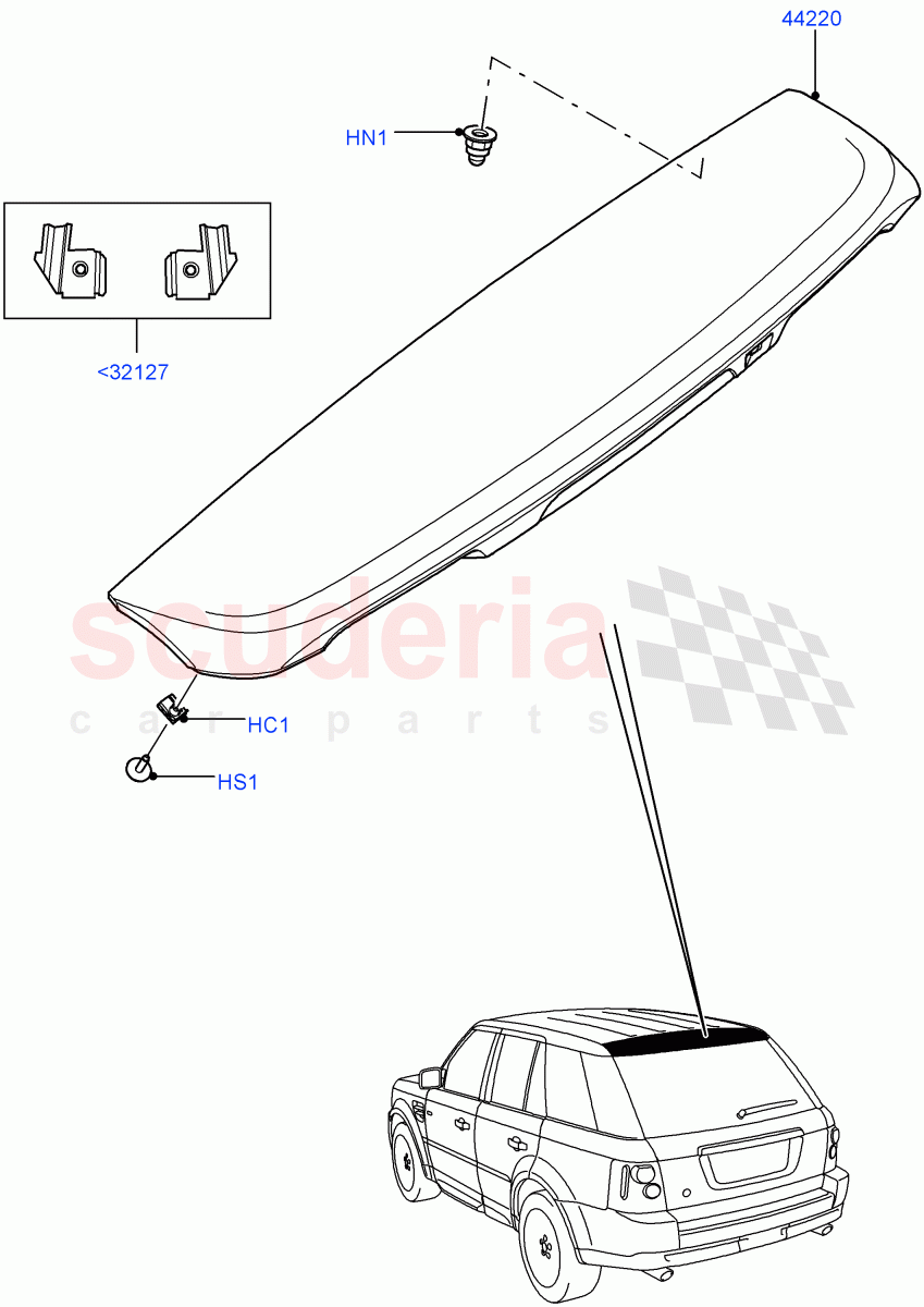 Spoiler And Related Parts ((V) FROMAA000001) of Land Rover Land Rover Range Rover Sport (2010-2013) [5.0 OHC SGDI SC V8 Petrol]