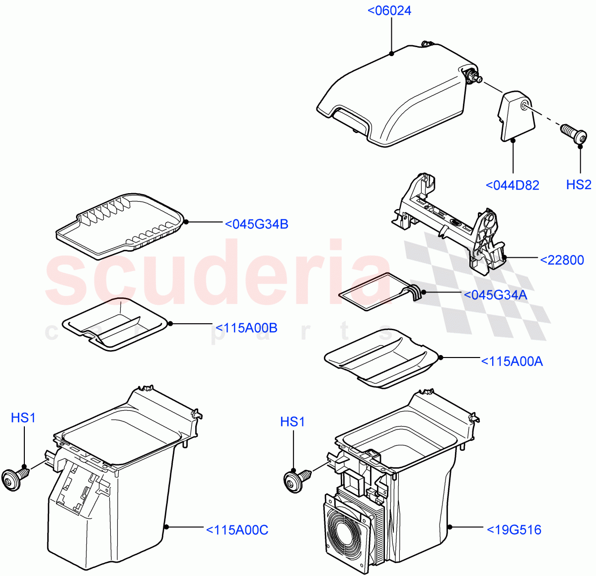 Console - Floor(For Stowage Boxes And Lids)((V)FROMAA000001) of Land Rover Land Rover Discovery 4 (2010-2016) [2.7 Diesel V6]