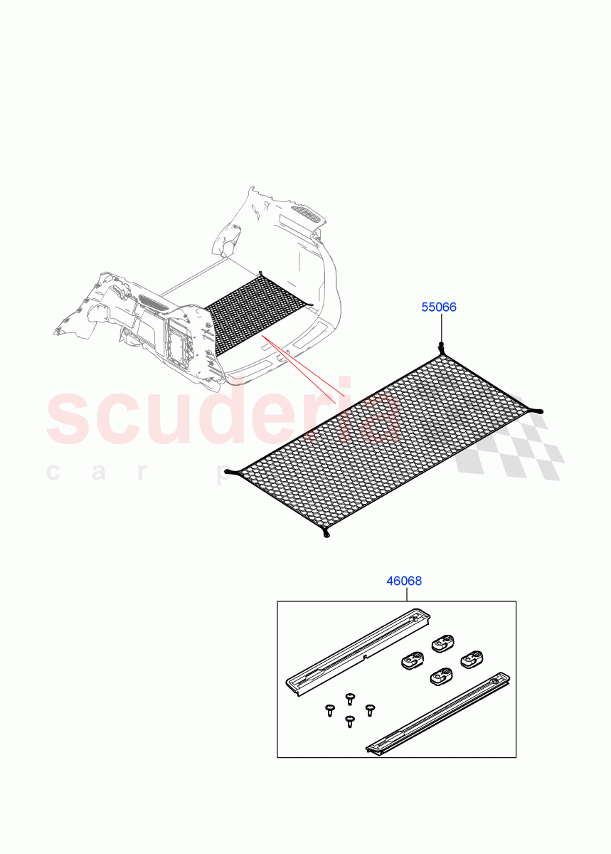 Load Retention Systems(Itatiaia (Brazil)) of Land Rover Land Rover Range Rover Evoque (2019+) [2.0 Turbo Diesel AJ21D4]