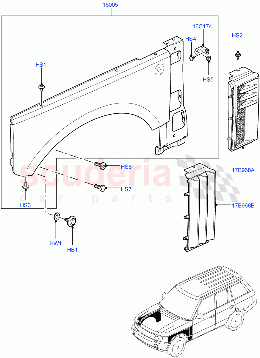 Dash Panel And Front Fenders ((V) FROMAA000001) of Land Rover Land Rover Range Rover (2010-2012) [5.0 OHC SGDI SC V8 Petrol]