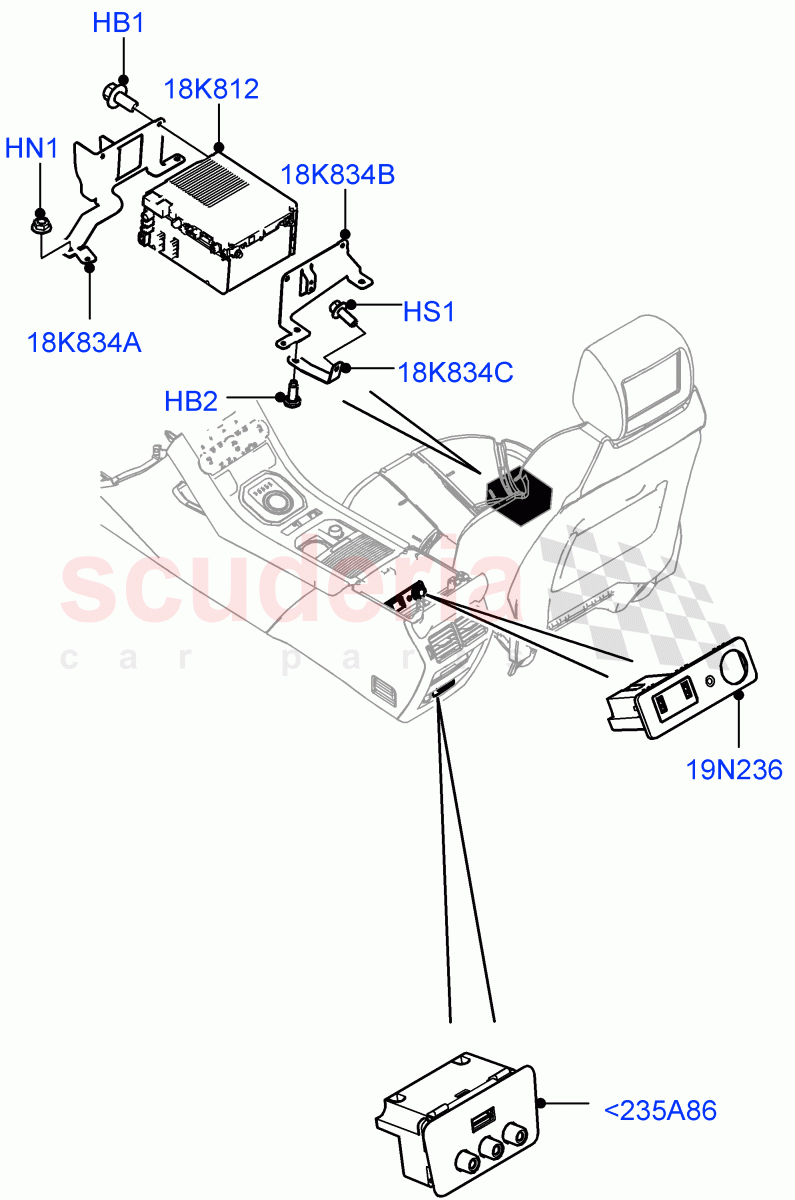 Family Entertainment System (Board Monitor) (Changsu (China)) ((V) FROMEG000001) of Land Rover Land Rover Range Rover Evoque (2012-2018) [2.0 Turbo Diesel]