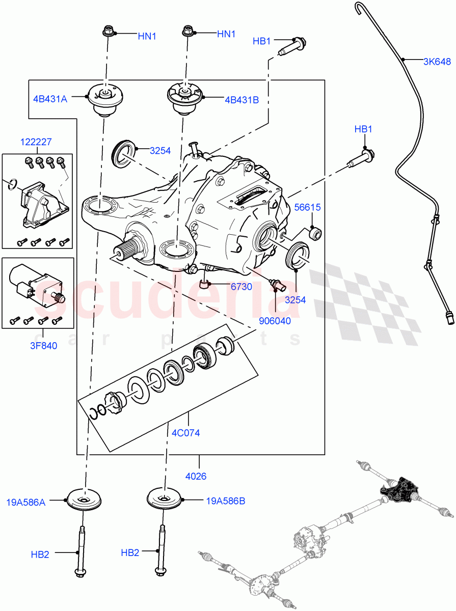 Rear Axle (Torque Vectoring By Braking (TVBB)) ((V) FROMM2000001) of Land Rover Land Rover Defender (2020+) [2.0 Turbo Diesel]
