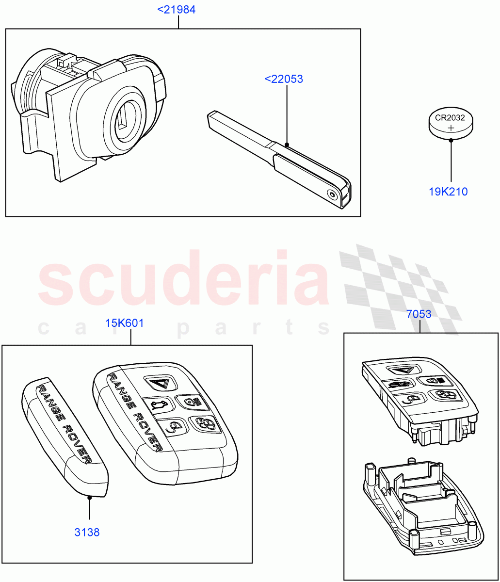 Vehicle Lock Sets And Repair Kits (Itatiaia (Brazil)) ((V) FROMGT000001) of Land Rover Land Rover Range Rover Evoque (2012-2018) [2.2 Single Turbo Diesel]