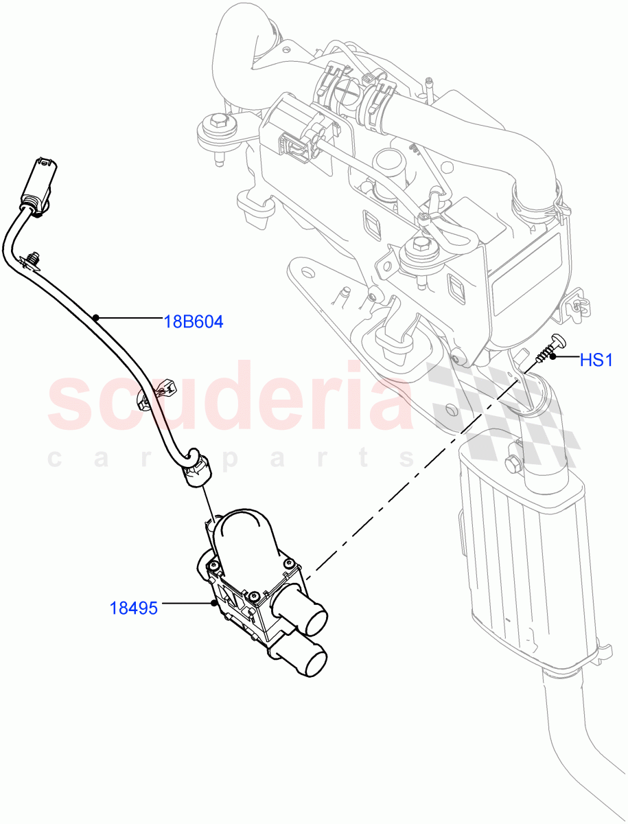 Auxiliary Fuel Fired Pre-Heater (Heater Water Control) (2.0L 16V TIVCT T/C 240PS Petrol, With Fuel Fired Heater, Less Park Heating) ((V) FROMGA000001, (V) TOHA999999) of Land Rover Land Rover Range Rover Sport (2014+) [2.0 Turbo Diesel]
