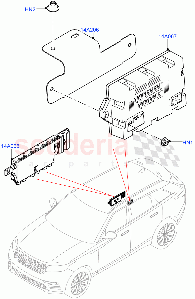 Fuses, Holders And Circuit Breakers(Rear) of Land Rover Land Rover Range Rover Velar (2017+) [2.0 Turbo Diesel]