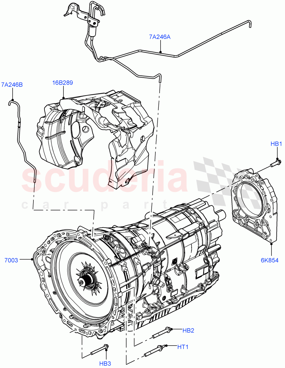 Auto Trans Assy & Speedometer Drive (8HP Gen3 Hybrid Trans) ((V) FROMJA000001) of Land Rover Land Rover Range Rover Sport (2014+) [3.0 I6 Turbo Petrol AJ20P6]