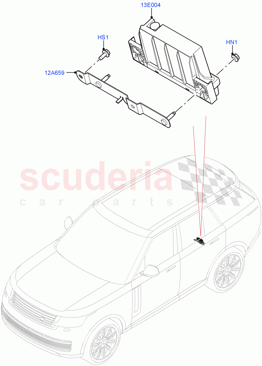 Vehicle Modules And Sensors (Tow Hitch - Electric Deployable, Tow Hitch Elec Deployable Swan Neck, Towbar-Electric Deployable Aus) of Land Rover Land Rover Range Rover (2022+) [4.4 V8 Turbo Petrol NC10]