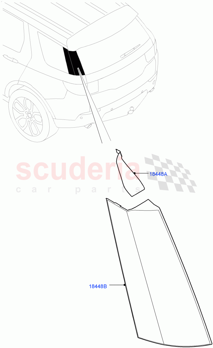 Luggage Compartment Door(Finishers)(Halewood (UK)) of Land Rover Land Rover Discovery Sport (2015+) [2.0 Turbo Petrol AJ200P]