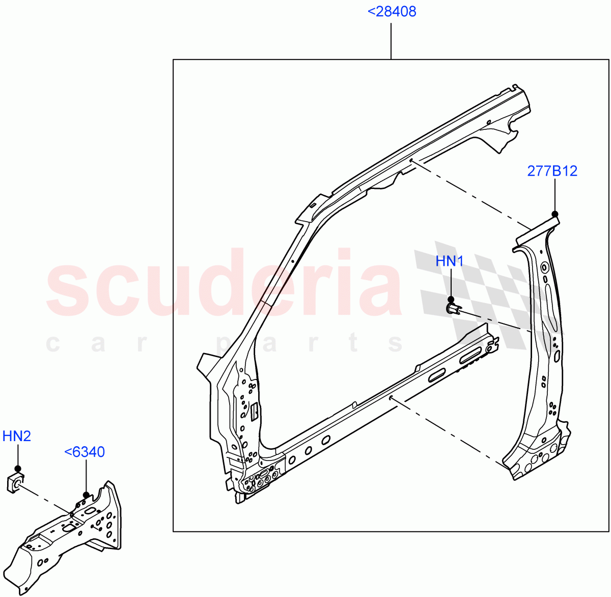 Side Panels - Inner(Middle - Front)(Halewood (UK)) of Land Rover Land Rover Range Rover Evoque (2019+) [2.0 Turbo Diesel AJ21D4]