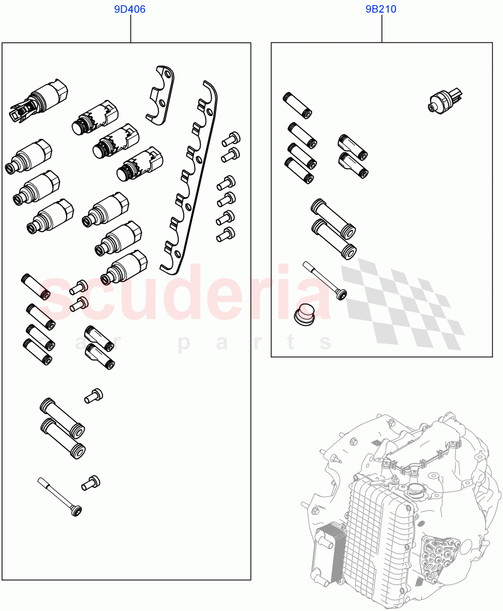 Valve Body - Main Control & Servo's (2.0L 16V TIVCT T/C 240PS Petrol, 9 Speed Auto AWD, Itatiaia (Brazil)) ((V) FROMGT000001) of Land Rover Land Rover Discovery Sport (2015+) [2.0 Turbo Diesel AJ21D4]
