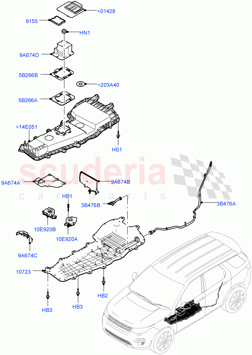 Hybrid Electrical Modules(MHEV Battery Housing, Cooling Ducts and Fans)(Changsu (China),Electric Engine Battery-MHEV)((V)FROMKG446857) of Land Rover Land Rover Discovery Sport (2015+) [2.0 Turbo Diesel AJ21D4]