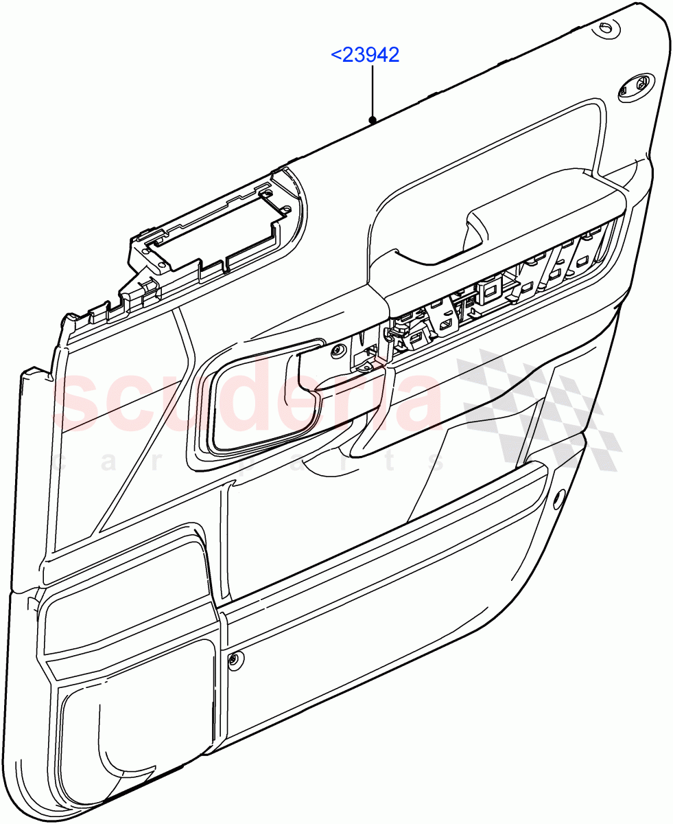 Front Door Trim Panels ((V) FROMAA000001) of Land Rover Land Rover Range Rover (2010-2012) [5.0 OHC SGDI NA V8 Petrol]
