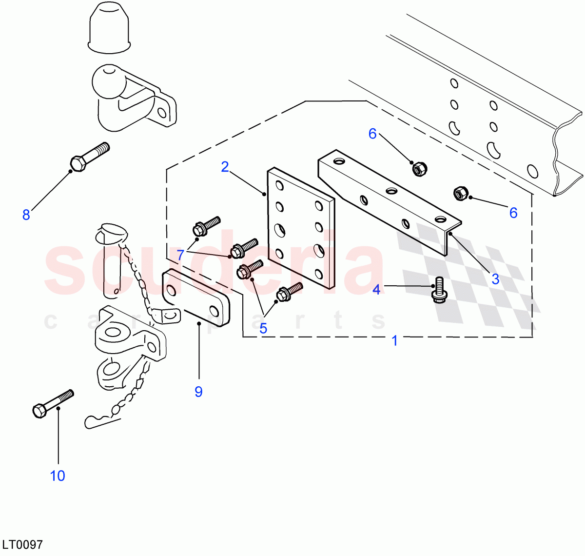 Towing Systems ((V) FROM7A000001) of Land Rover Land Rover Defender (2007-2016)