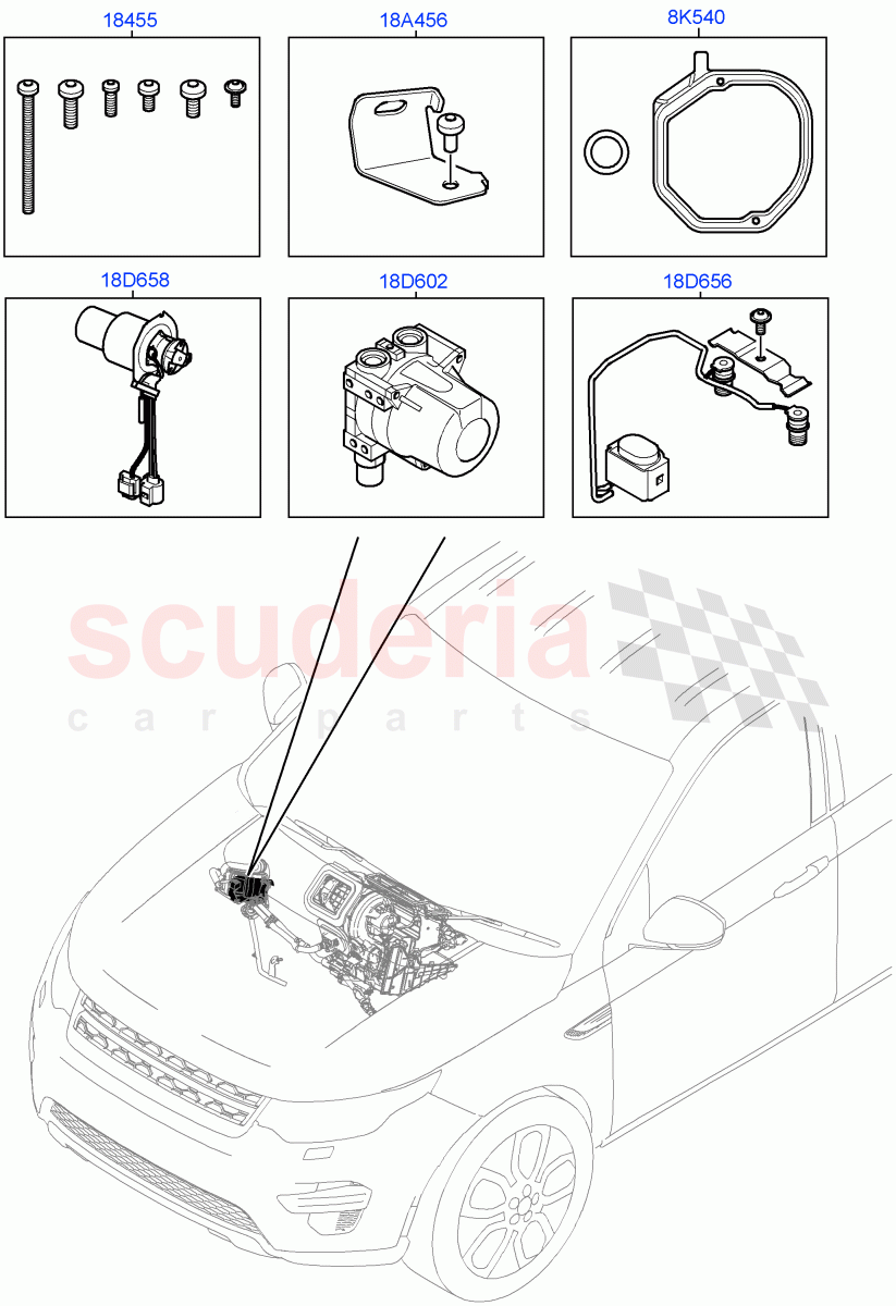 Auxiliary Fuel Fired Pre-Heater (Internal Components, Service Kit) (Changsu (China), Fuel Heater W/Pk Heat Less Remote, Fuel Fired Heater With Park Heat, With Fuel Fired Heater) ((V) FROMFG000001) of Land Rover Land Rover Discovery Sport (2015+) [1.5 I3 Turbo Petrol AJ20P3]