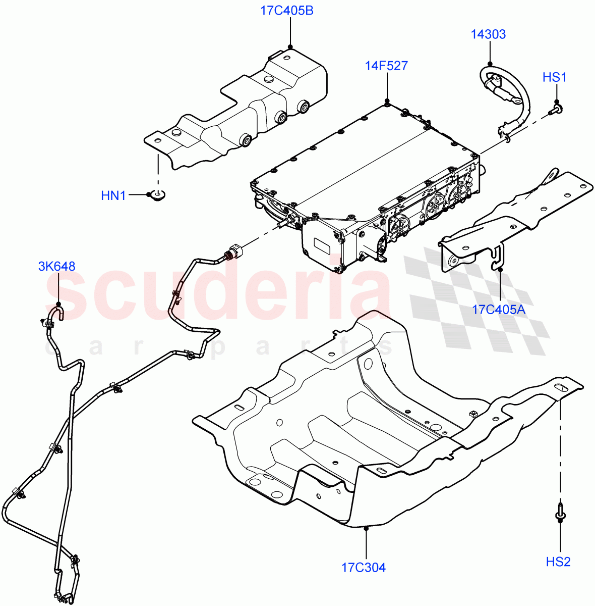 Hybrid Electrical Modules (Inverter) (Electric Engine Battery-PHEV) ((V) FROMM2000001) of Land Rover Land Rover Defender (2020+) [3.0 I6 Turbo Petrol AJ20P6]