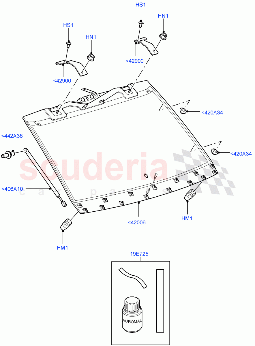 Back Window Glass ((V) FROMAA000001) of Land Rover Land Rover Range Rover Sport (2010-2013) [5.0 OHC SGDI SC V8 Petrol]