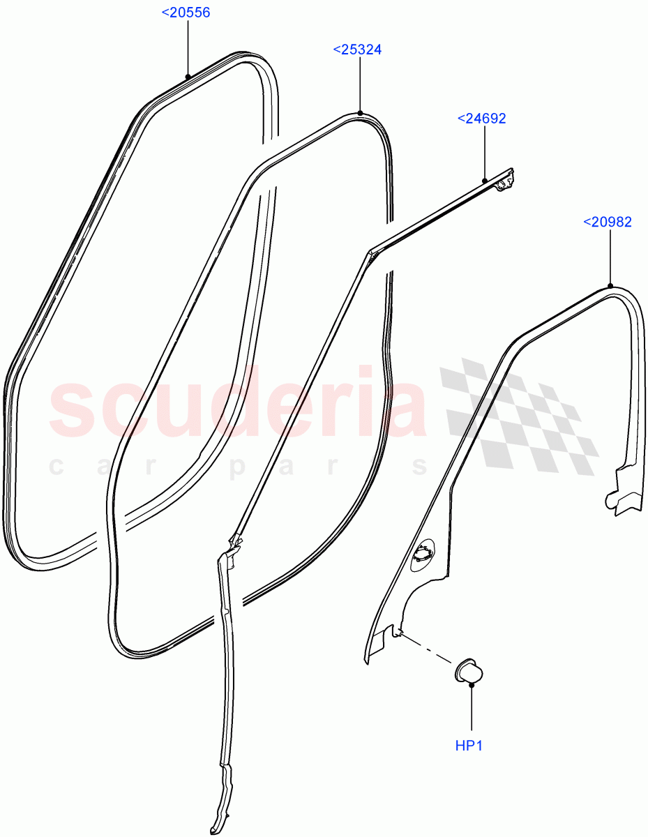 Front Doors, Hinges & Weatherstrips(Finisher And Seals) of Land Rover Land Rover Range Rover (2012-2021) [3.0 DOHC GDI SC V6 Petrol]