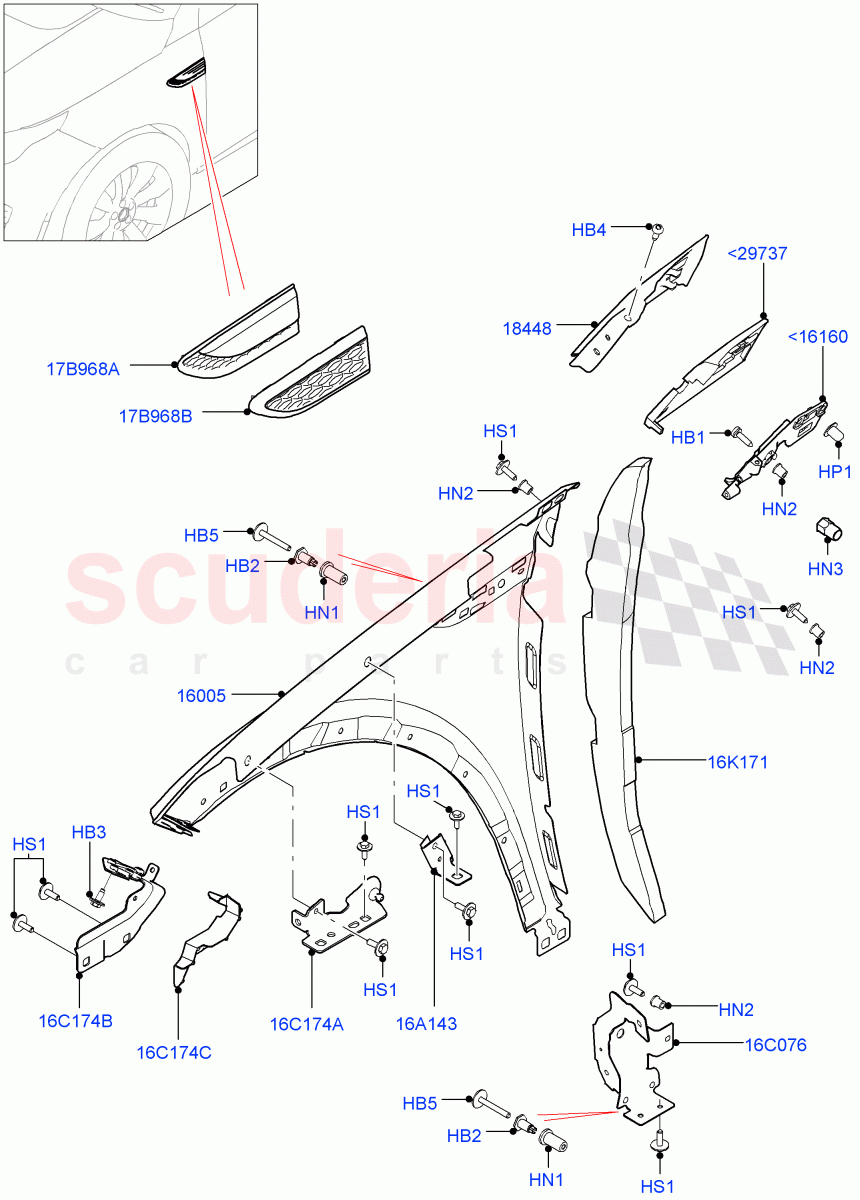 Dash Panel And Front Fenders (Changsu (China)) ((V) FROMFG000001) of Land Rover Land Rover Discovery Sport (2015+) [2.0 Turbo Petrol AJ200P]