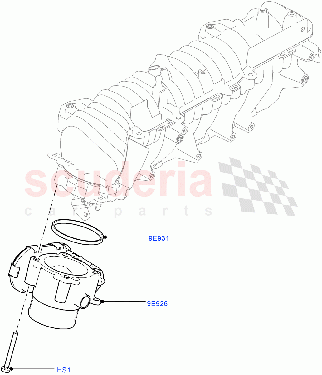 Throttle Housing(Solihull Plant Build)(2.0L I4 DSL HIGH DOHC AJ200,2.0L I4 DSL MID DOHC AJ200)((V)FROMHA000001) of Land Rover Land Rover Range Rover Sport (2014+) [2.0 Turbo Diesel]