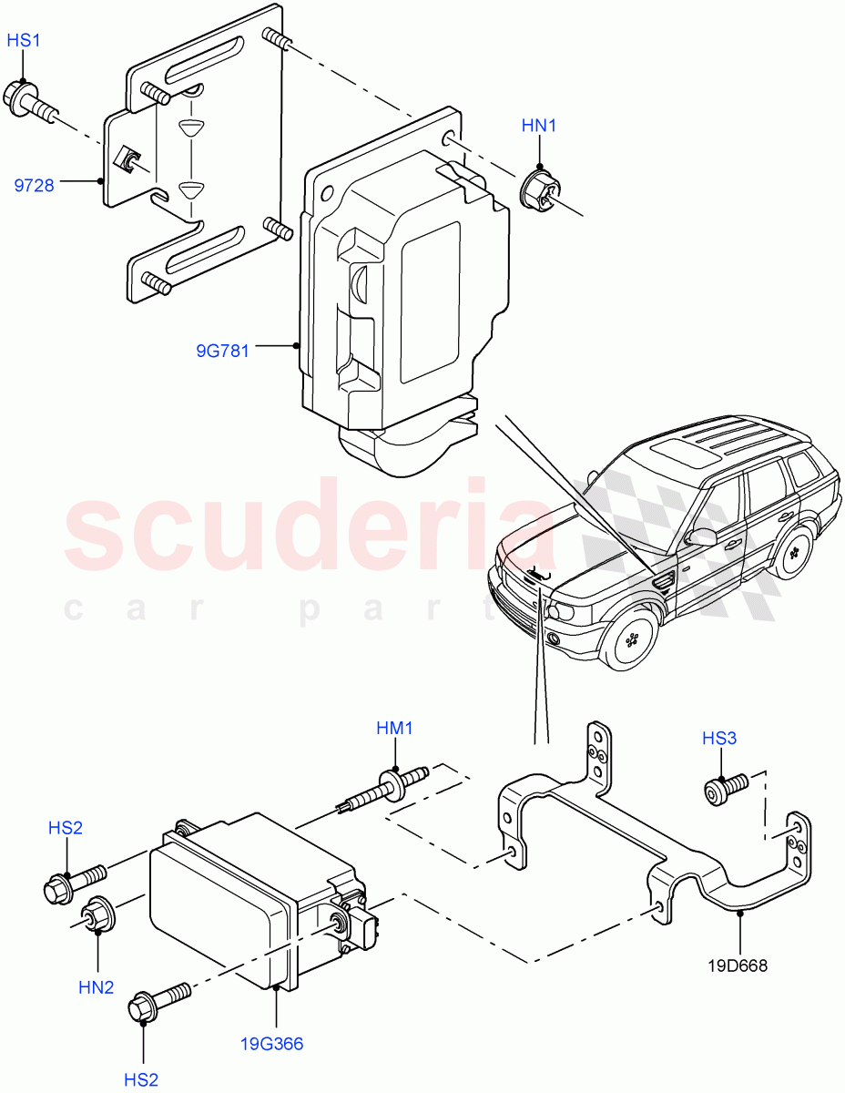 Speed Control(AJ Petrol 4.4 V8 EFI (220KW),With Adaptive Speed Control) of Land Rover Land Rover Range Rover Sport (2005-2009) [4.4 AJ Petrol V8]