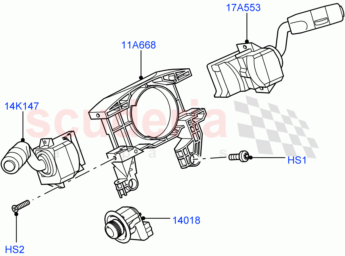 Switches (Steering Column) ((V) FROMAA000001) of Land Rover Land Rover Discovery 4 (2010-2016) [3.0 DOHC GDI SC V6 Petrol]