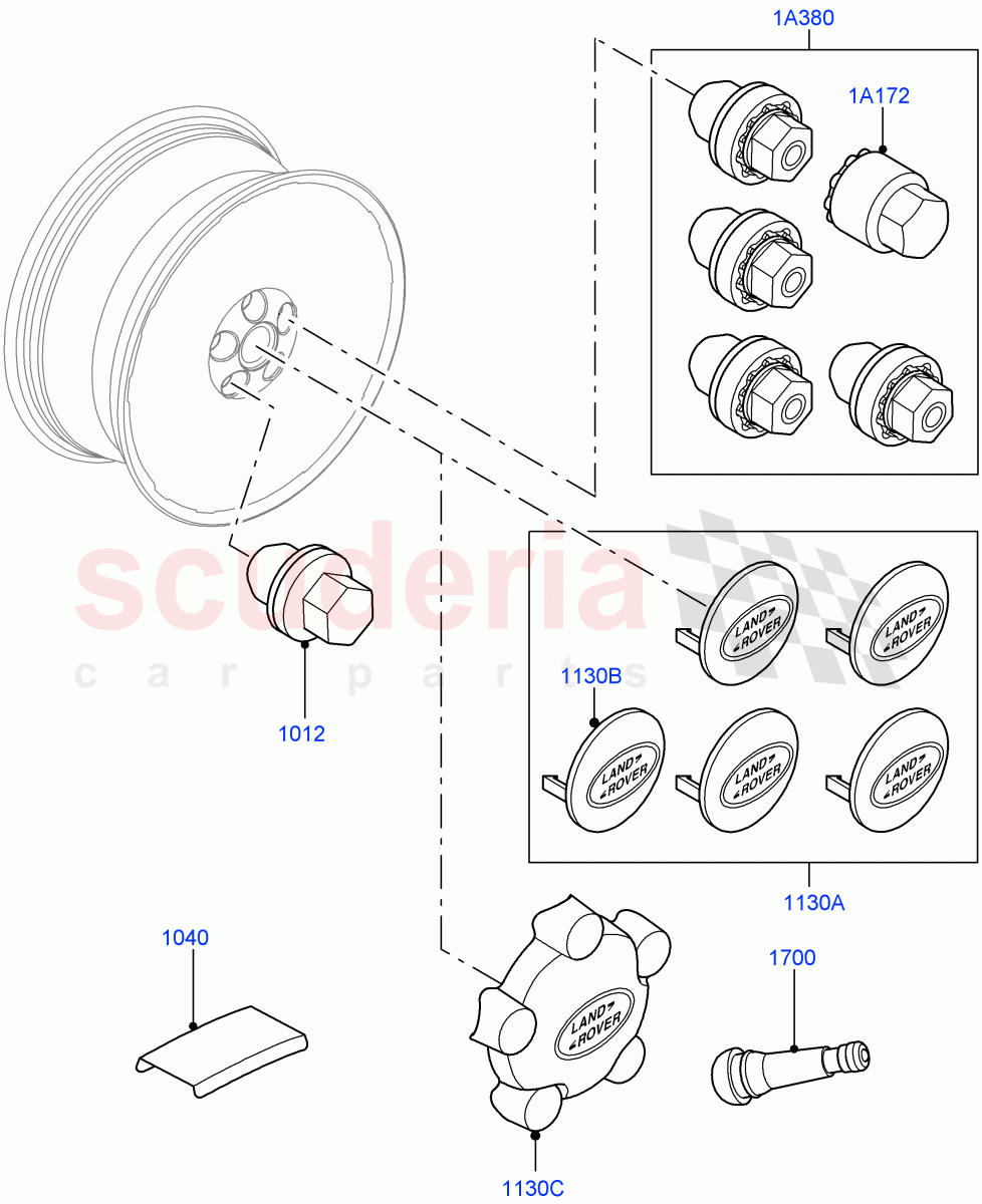 Wheels (Additional Equipment) of Land Rover Land Rover Defender (2020+) [3.0 I6 Turbo Petrol AJ20P6]