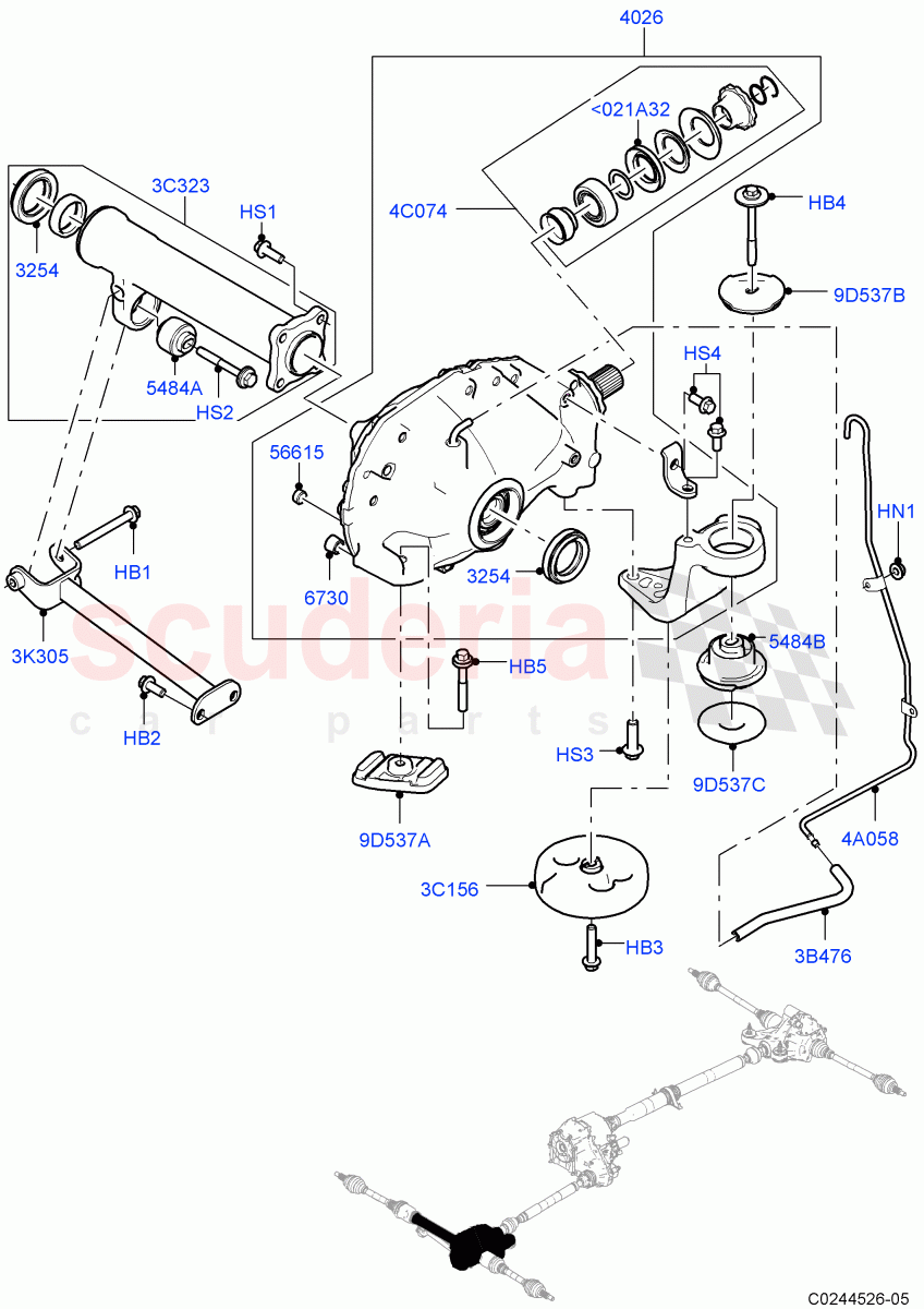 Front Axle Case (With Petrol Engines) of Land Rover Land Rover Range Rover Sport (2014+) [4.4 DOHC Diesel V8 DITC]