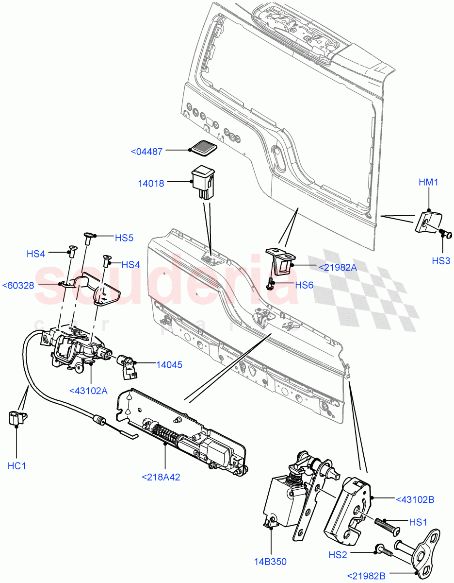 Luggage Compt/Tailgte Lock Controls((V)FROMAA000001) of Land Rover Land Rover Discovery 4 (2010-2016) [4.0 Petrol V6]