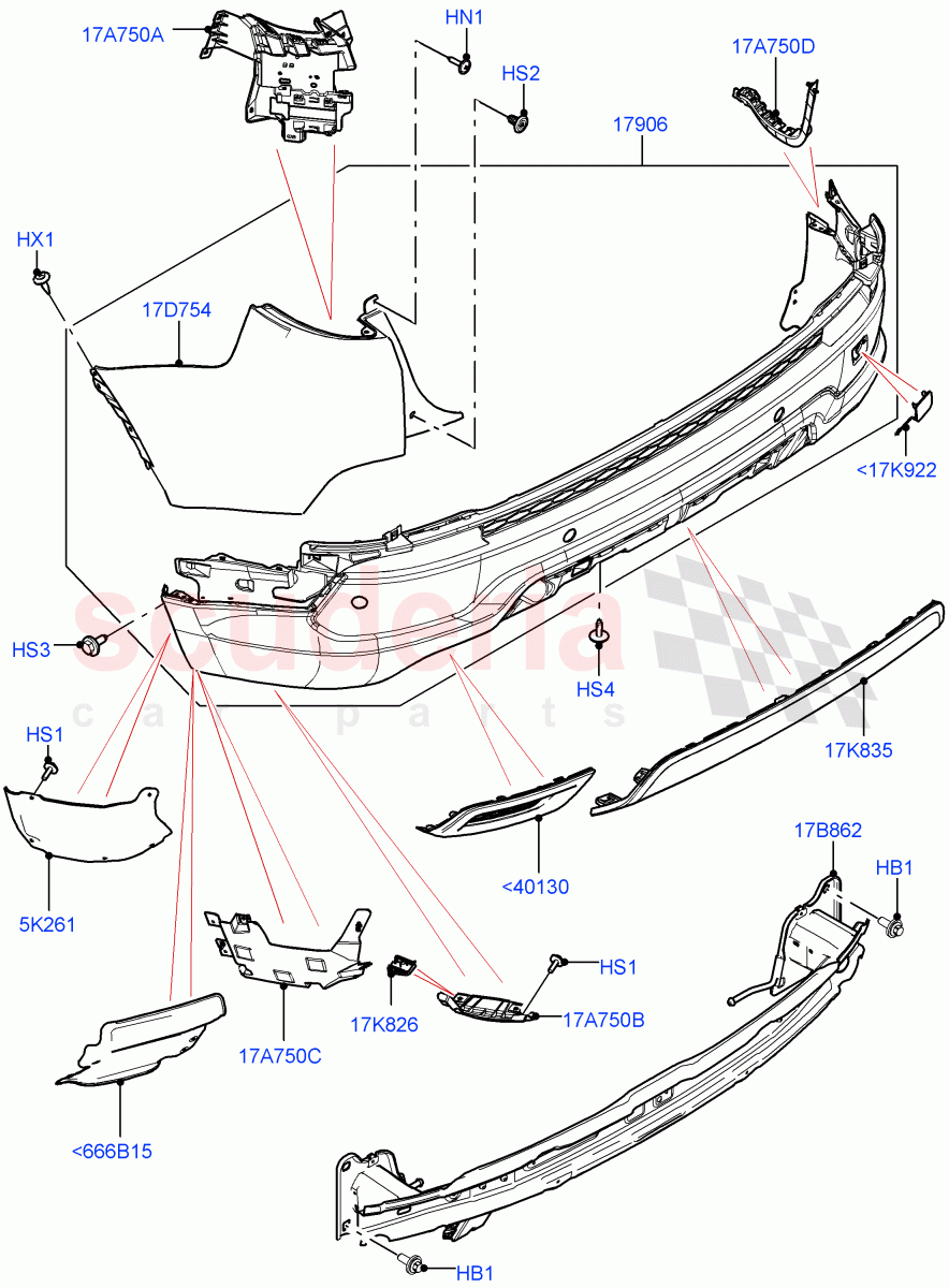 Rear Bumper (Changsu (China), Front Bumper - Sport - Body Colour) ((V) FROMKG446857) of Land Rover Land Rover Discovery Sport (2015+) [2.0 Turbo Petrol AJ200P]