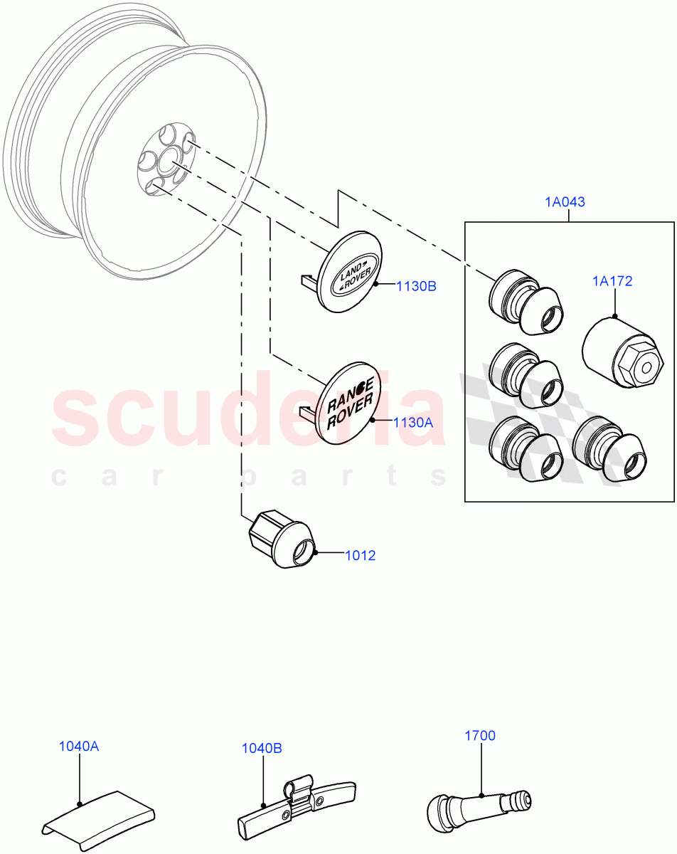 Wheels (Additional Equipment) (Halewood (UK)) of Land Rover Land Rover Range Rover Evoque (2012-2018) [2.2 Single Turbo Diesel]