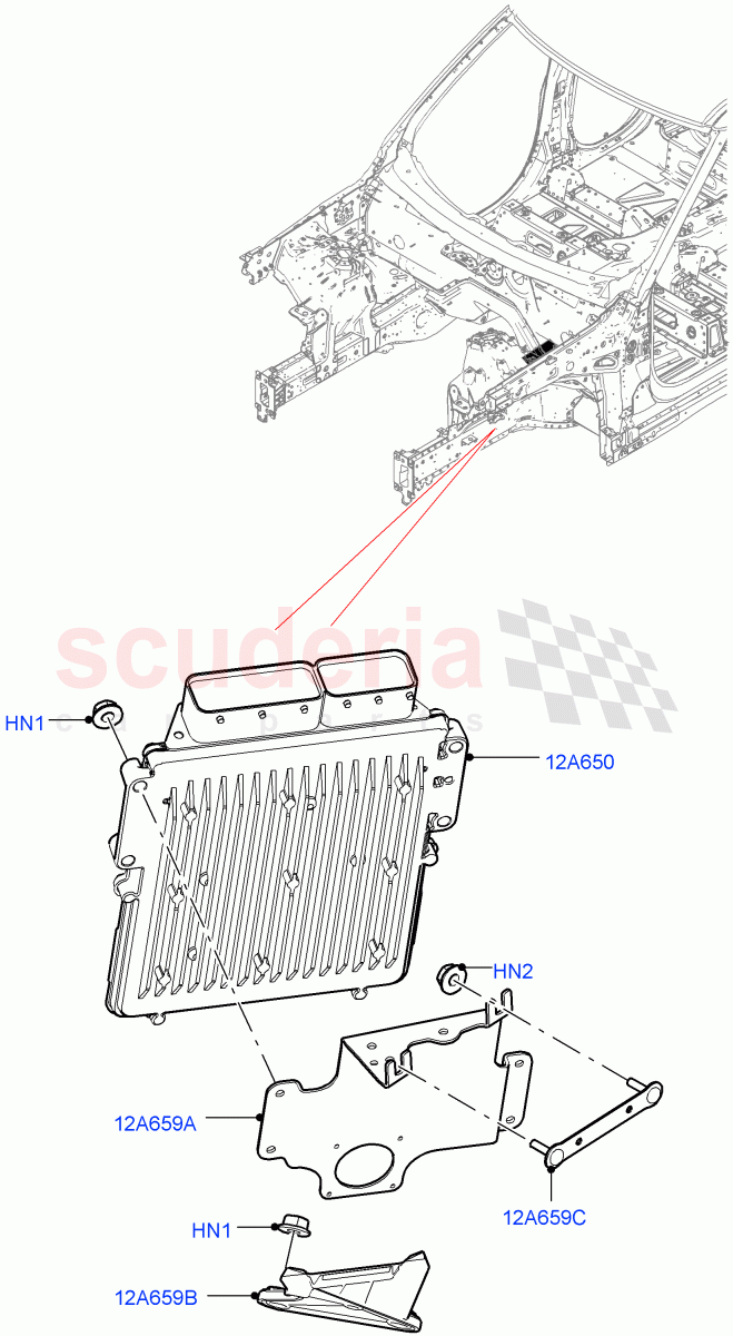 Engine Modules And Sensors(Solihull Plant Build)(2.0L AJ200P Hi PHEV,2.0L I4 High DOHC AJ200 Petrol)((V)FROMJA000001) of Land Rover Land Rover Range Rover (2012-2021) [2.0 Turbo Petrol AJ200P]