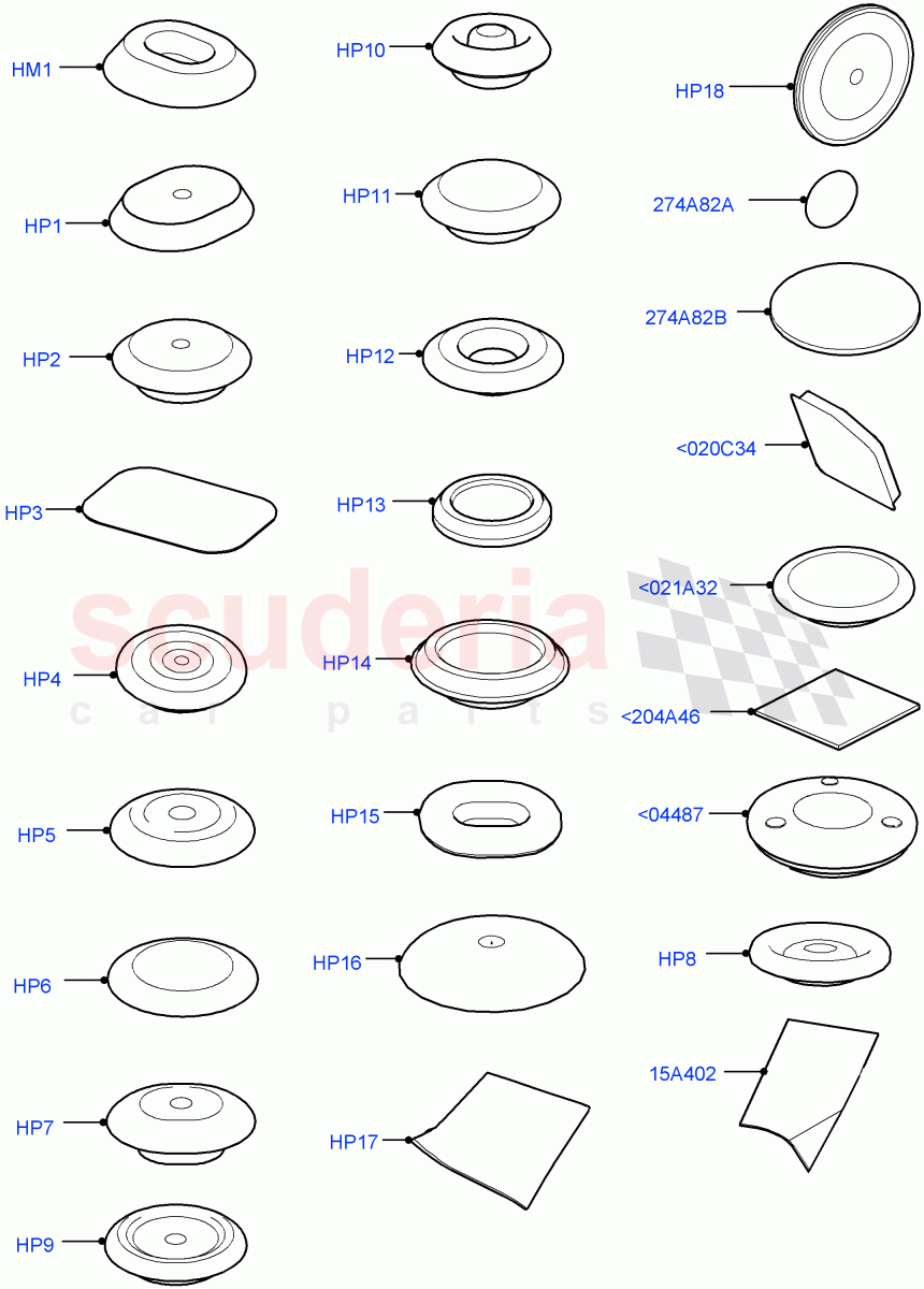 Plugs - Body (Itatiaia (Brazil)) of Land Rover Land Rover Range Rover Evoque (2019+) [2.0 Turbo Petrol AJ200P]