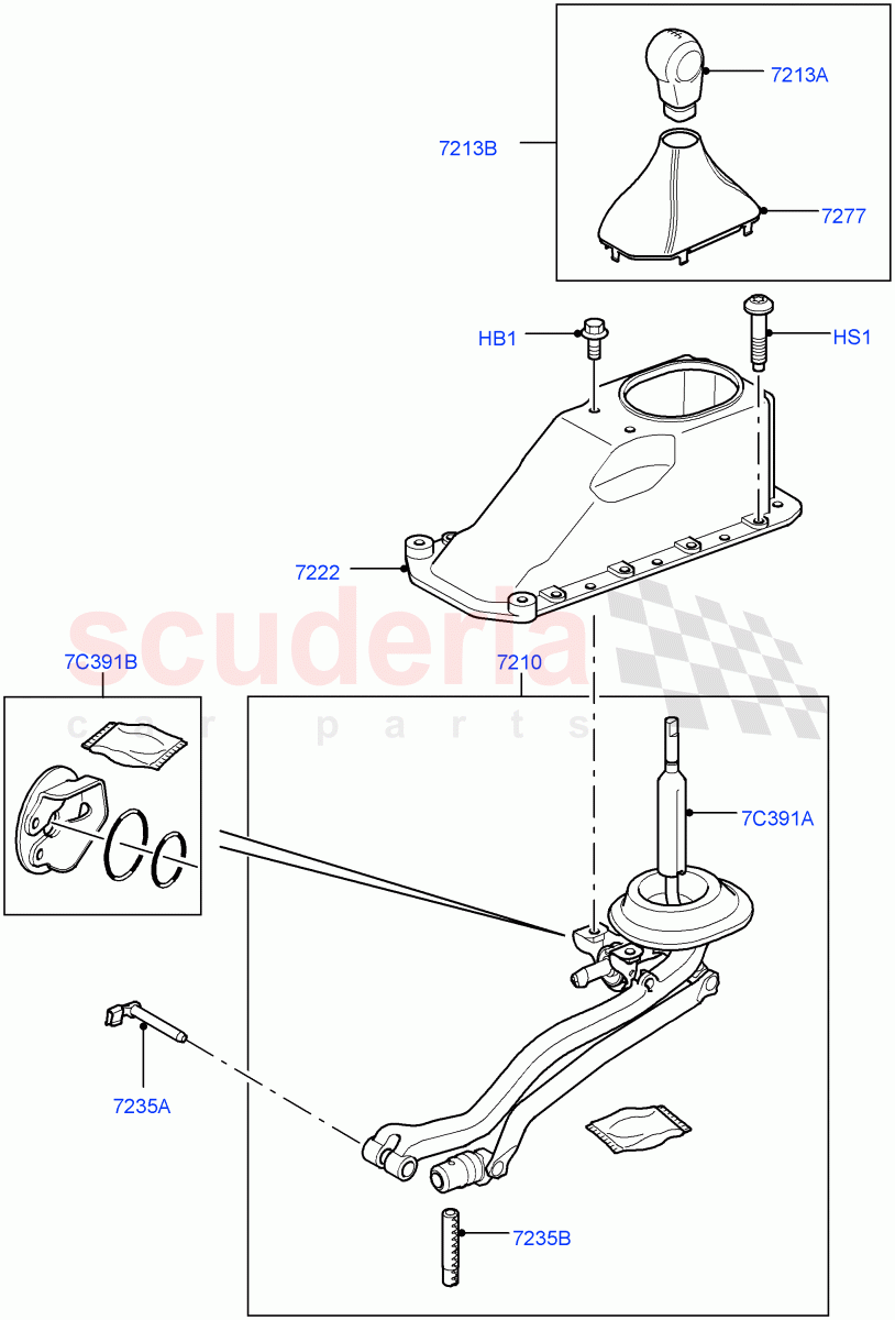 Gear Change Lever - Manual Trans(6 Speed Man ZF S6-53)((V)FROMAA000001,(V)TOBA999999) of Land Rover Land Rover Discovery 4 (2010-2016) [4.0 Petrol V6]