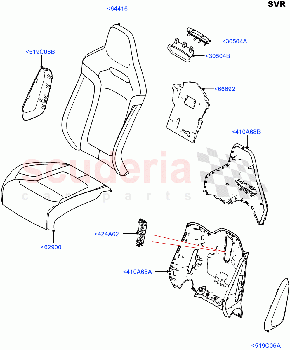 Front Seat Covers(SVR Version,SVR)((V)FROMJA000001) of Land Rover Land Rover Range Rover Sport (2014+) [3.0 DOHC GDI SC V6 Petrol]