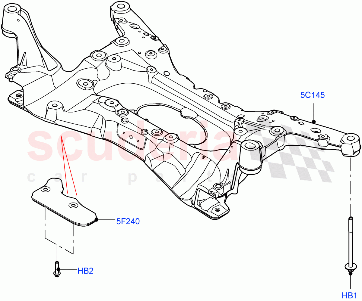 Front Cross Member & Stabilizer Bar (Crossmember) (Halewood (UK)) ((V) FROMLH000001) of Land Rover Land Rover Discovery Sport (2015+) [2.0 Turbo Diesel]