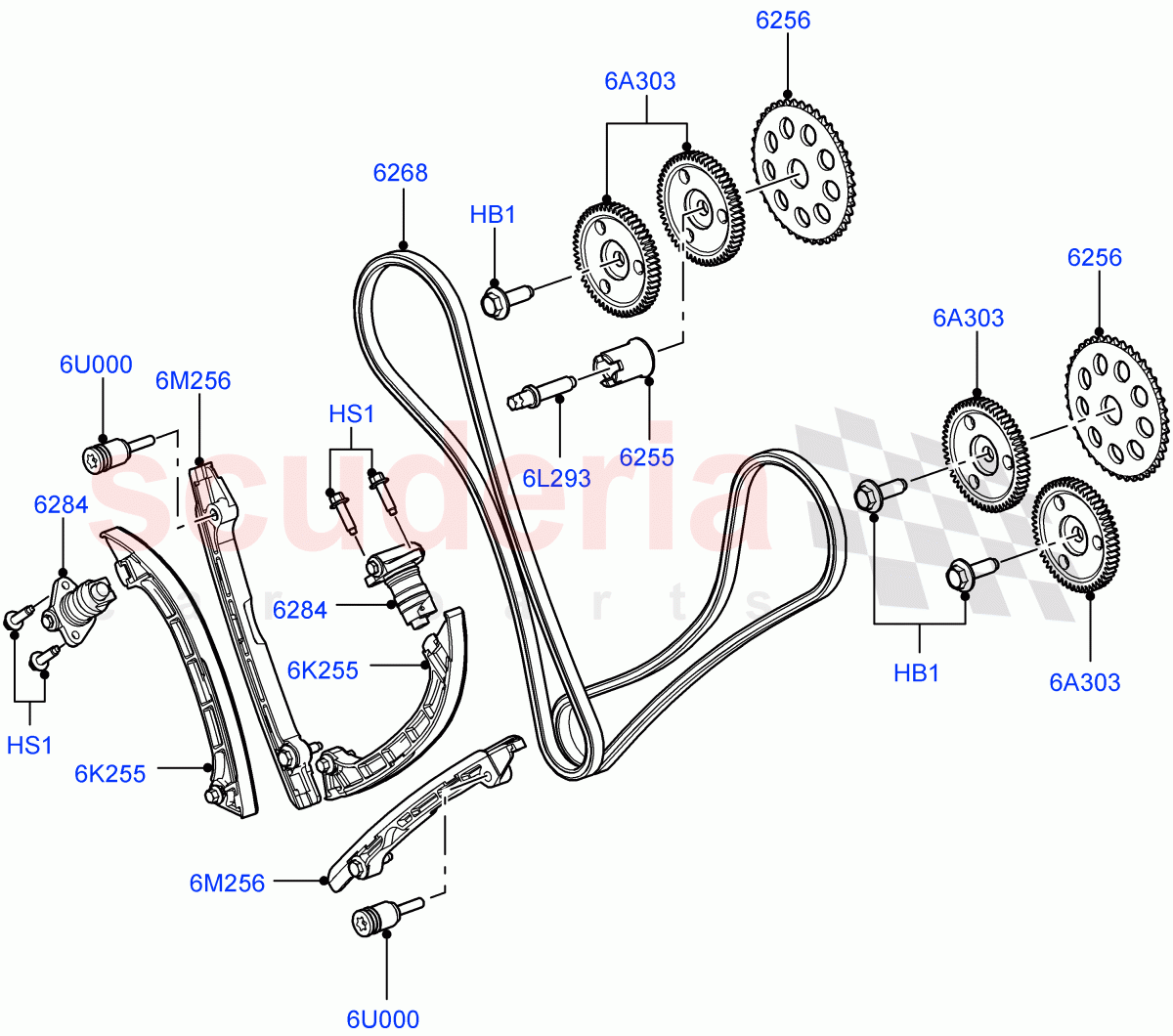 Timing Gear(3.6L V8 32V DOHC EFi Diesel Lion)((V)FROMAA000001) of Land Rover Land Rover Range Rover Sport (2010-2013) [3.6 V8 32V DOHC EFI Diesel]