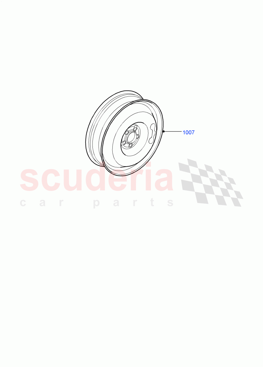 Spare Wheel (Itatiaia (Brazil), Spare Wheel - Reduced Section Steel) ((V) FROMGT000001) of Land Rover Land Rover Range Rover Evoque (2012-2018) [2.0 Turbo Diesel]
